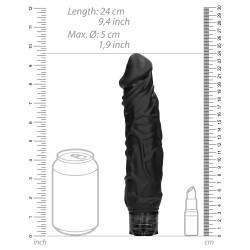 Shots Toys Gode vibrant Realistic 20  x 5cm Noir
